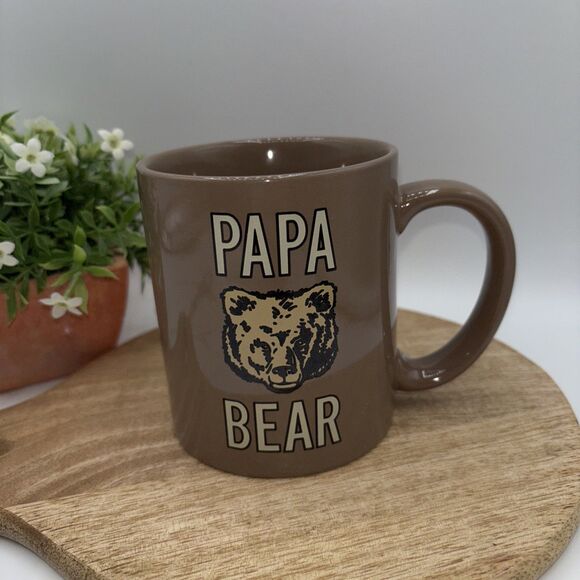 Hallmark Papa Bear Brown Coffee Mug With Bear Face-Ceramic-12 oz. Cup Tea Preown - Picture 7 of 7
